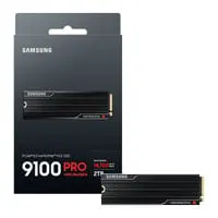 2TB Samsung 9100 PRO w/ Heatsink, M.2 2280, PCIe 5.0, NVMe SSD, V-NAND TLC, 14700 MB/s, 13400 MB/s, 1850K / 2600K IOPS