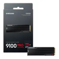 8TB Samsung 9100 PRO w/ Heatsink, M.2 2280, PCIe 5.0, NVMe SSD, V-NAND TLC, 14800 MB/s, 13400 MB/s, 2200K / 2600K IOPS