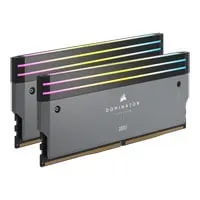 32GB (2x16GB) CORSAIR DDR5 DOMINATOR Titanium RGB Grey, PC5-48000 (6000), Non-ECC Unbuffered, CAS 30, Dual Profile, 1.4V